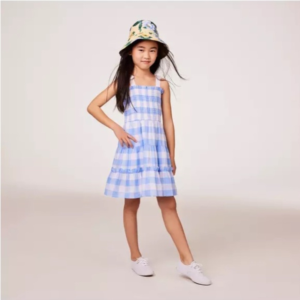 Charming Blue and White Kids Dress